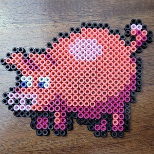 Pink Pig Perler Beads